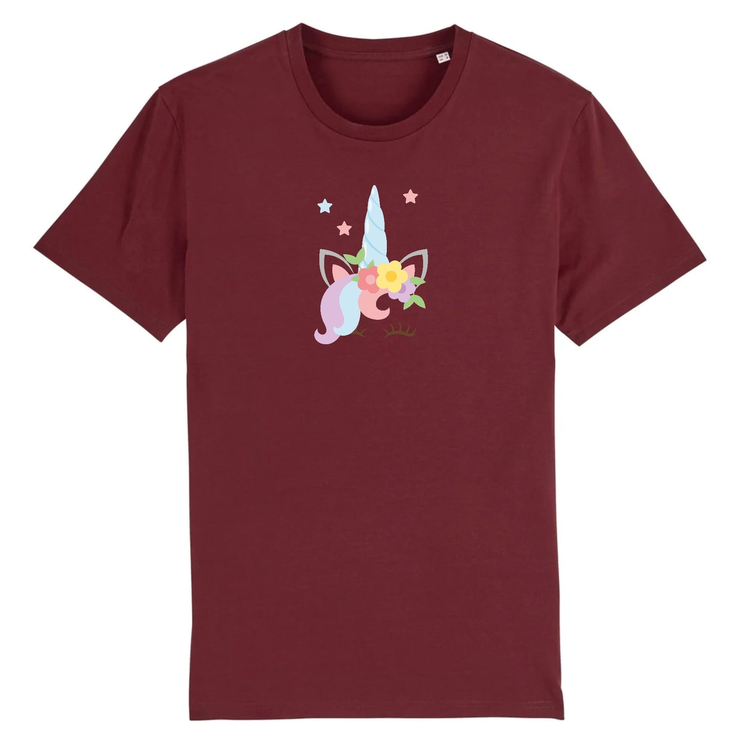 T shirt Unisex Licorne avec fleurs
