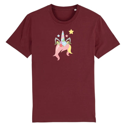 T shirt Unisex Licorne avec des fleurs sur la tête