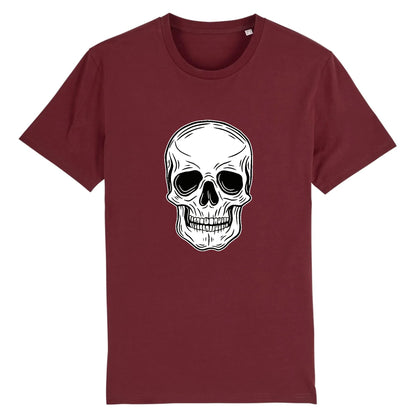 T shirt Unisex Tête de Mort Blanche