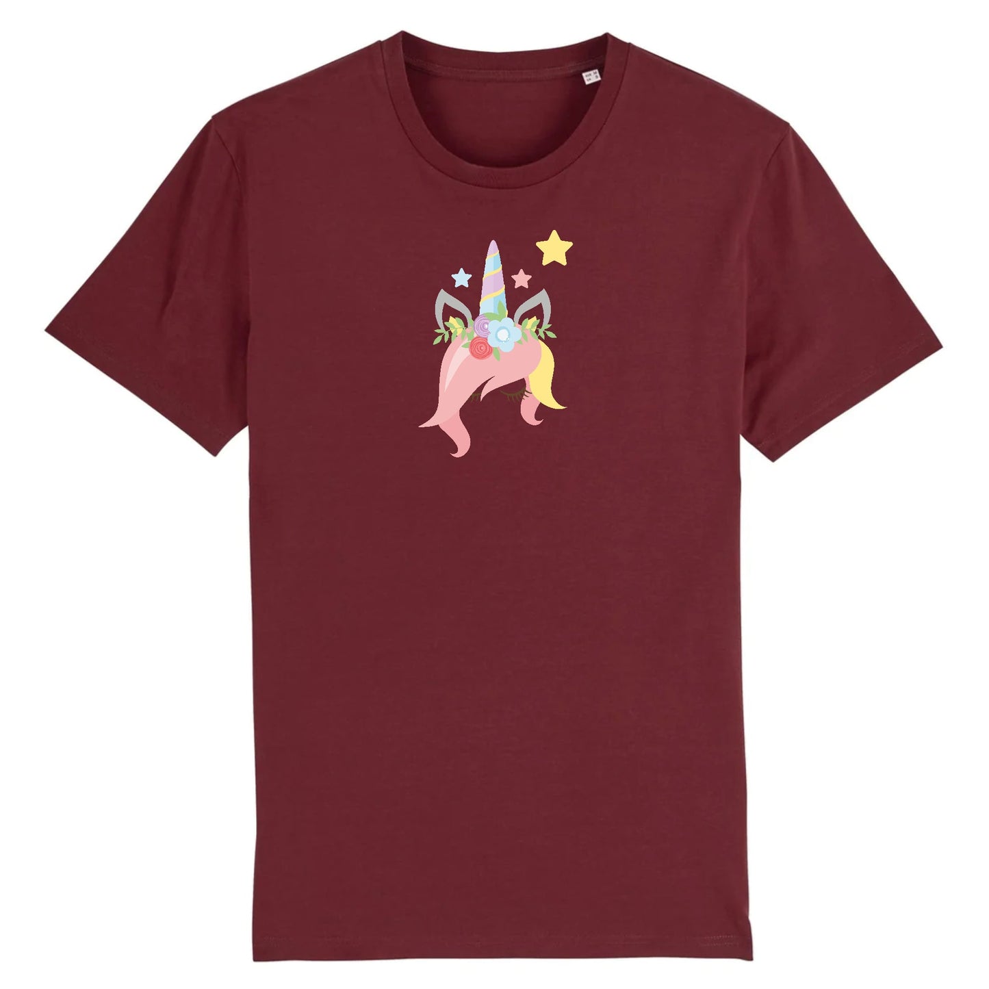 T shirt Licorne avec des fleurs sur la tête