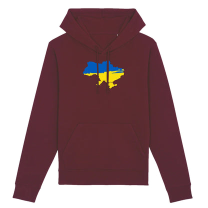 Sweat à capuche Ukraine carte
