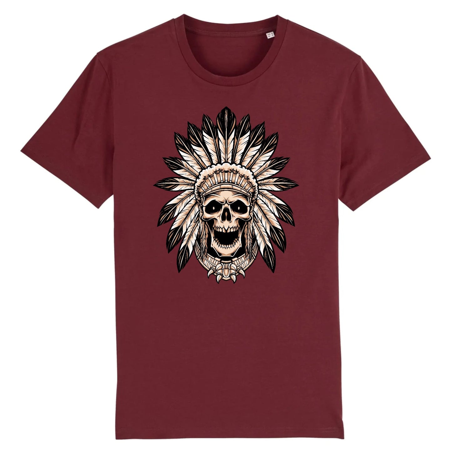 T shirt tête de mort indienne
