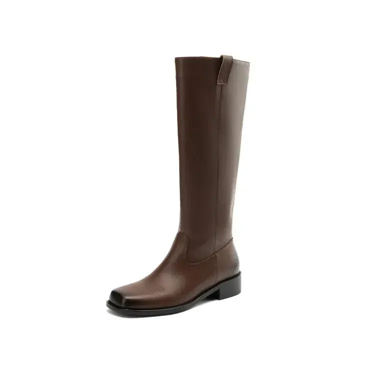 Botte haute talon plat-Old Money