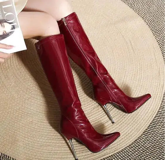Botte talon aiguille bout pointu-Old Money