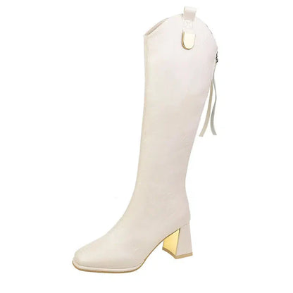Bottes hautes bout carré-Old Money