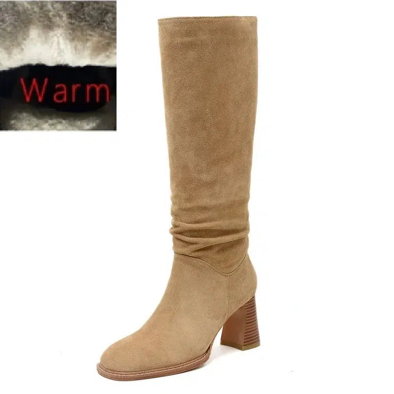 Bottes hautes en daim-Old Money