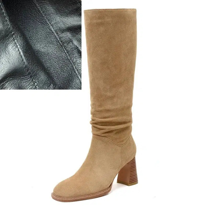 Bottes hautes en daim-Old Money