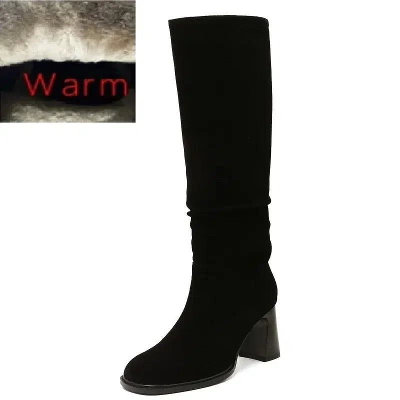 Bottes hautes en daim-Old Money