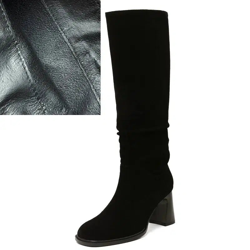 Bottes hautes en daim-Old Money