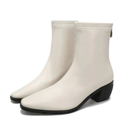 Bottines femme bout pointu talon plat-Old Money
