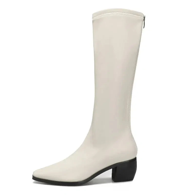 Bottines femme bout pointu talon plat-Old Money