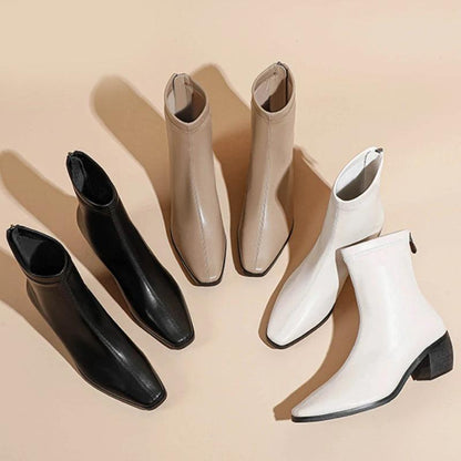 Bottines femme bout pointu talon plat