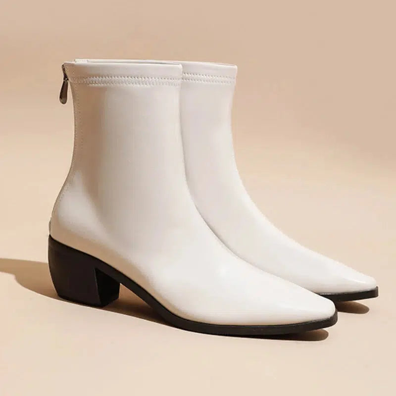 Bottines femme bout pointu talon plat