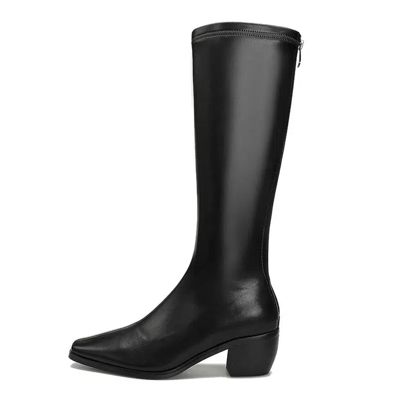 Bottines femme bout pointu talon plat-Old Money