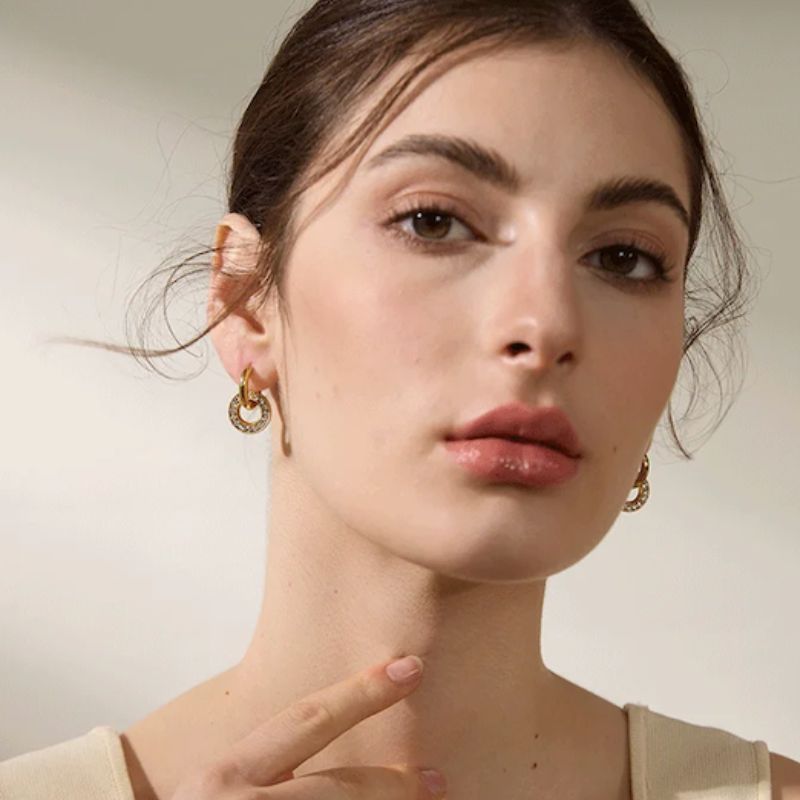 Boucle d Oreille Acier Inoxydable Isana