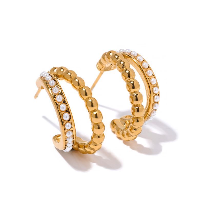 Boucle d Oreille Acier Inoxydable Hawai