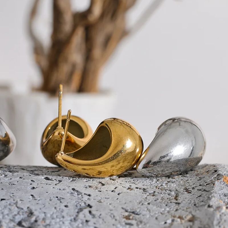 Boucle d Oreille Acier Inoxydable Argent
