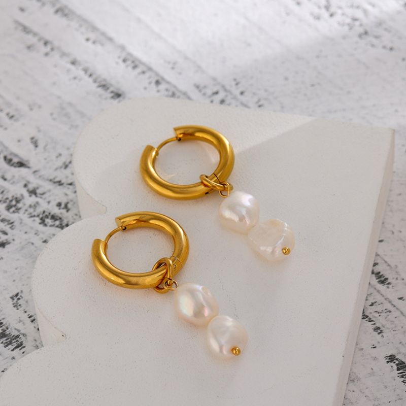 Boucle D Oreille Acier Inoxydable Perla