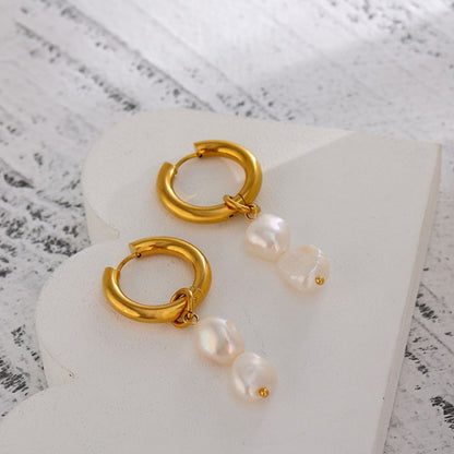 Boucle D Oreille Acier Inoxydable Perla