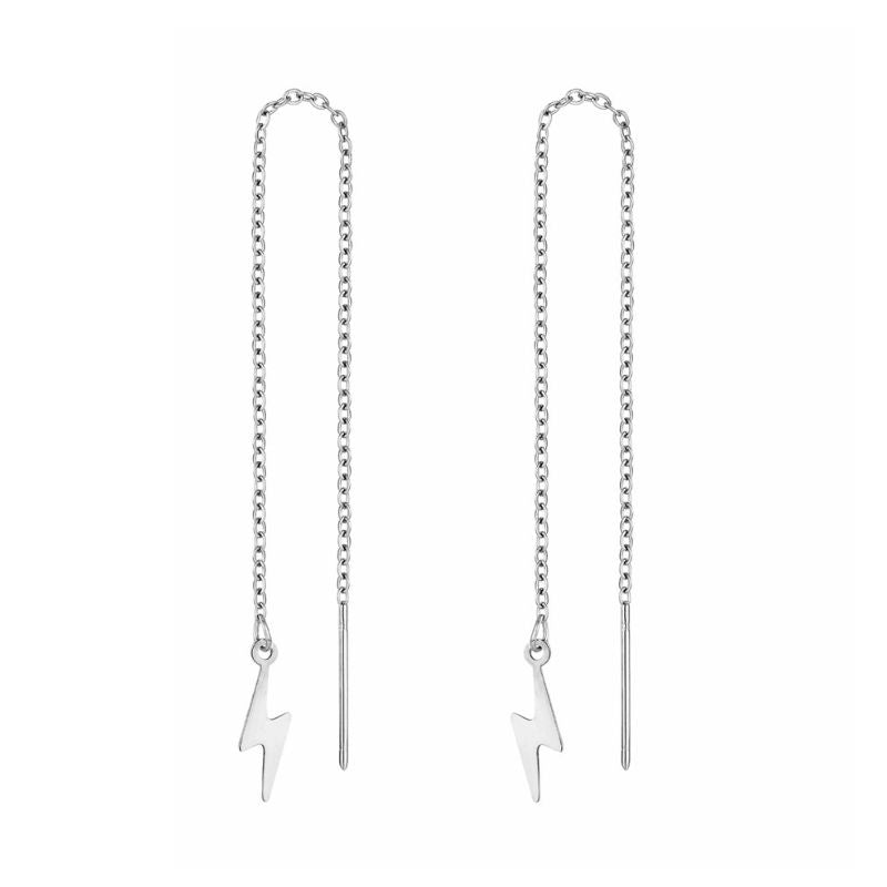 Boucle D oreille Acier Inoxydable Argent