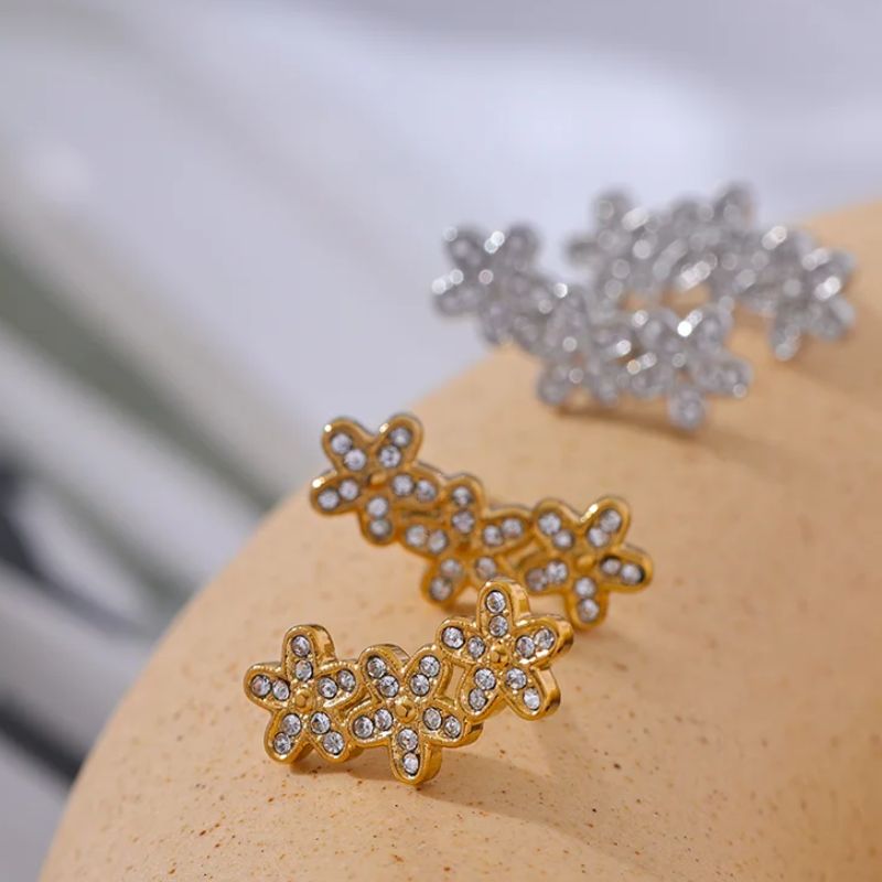 Boucle d Oreille Acier Inoxydable Aleya