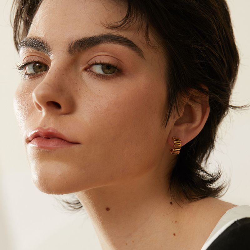 Boucle d Oreille Acier Inoxydable Florentine