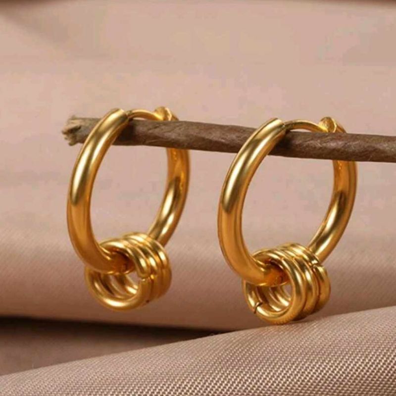 Boucle d Oreille Acier Inoxydable Stella
