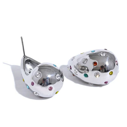 Boucle d Oreille Acier Inoxydable Argent