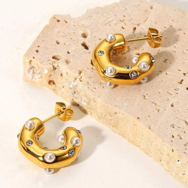 Boucle d Oreille Acier Inoxydable Eternity