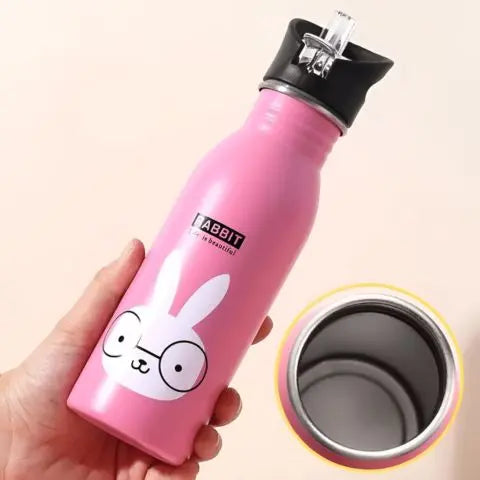 Bouteille Isotherme Inox à Motif Kawaii