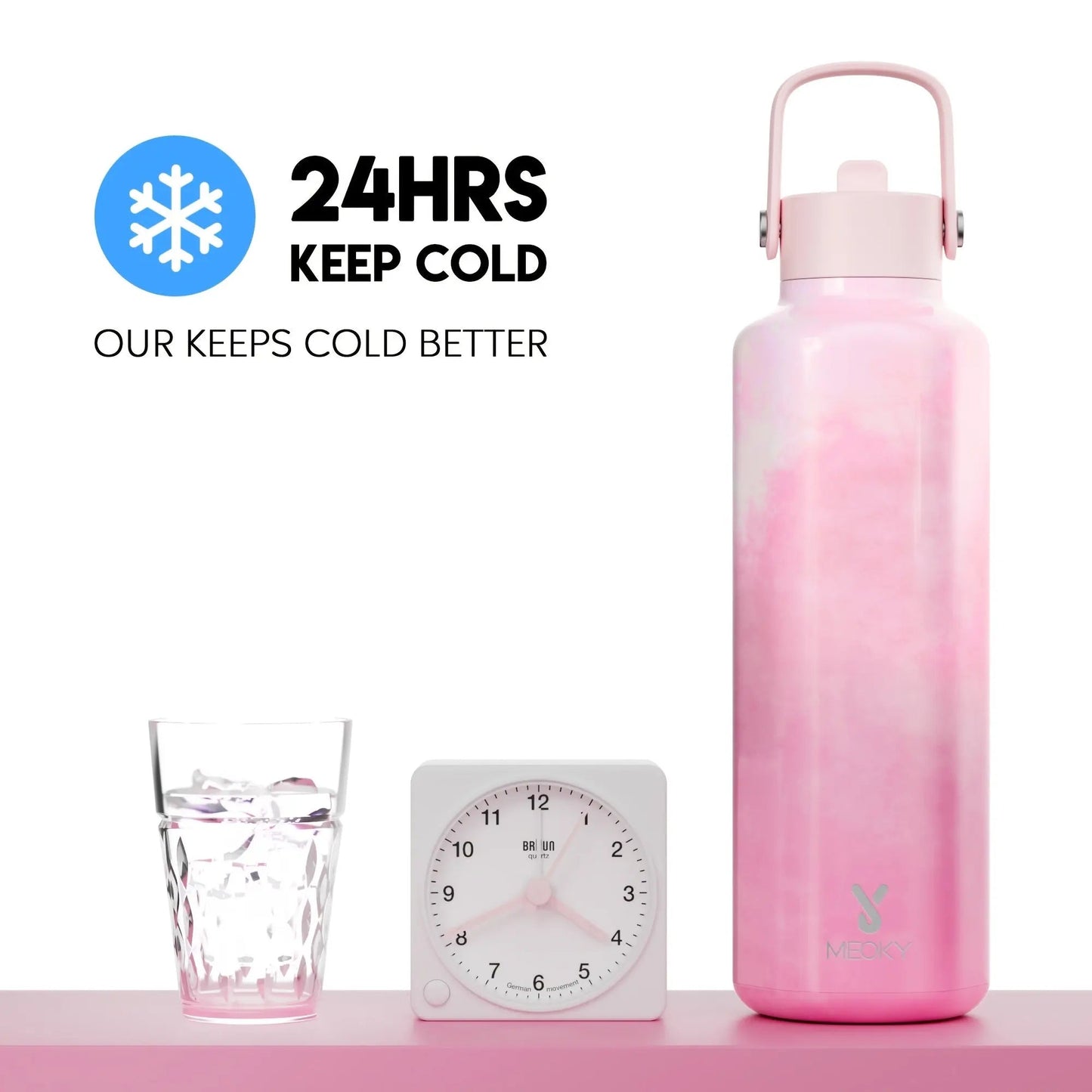 Bouteille Meoky 24oz (Rose)