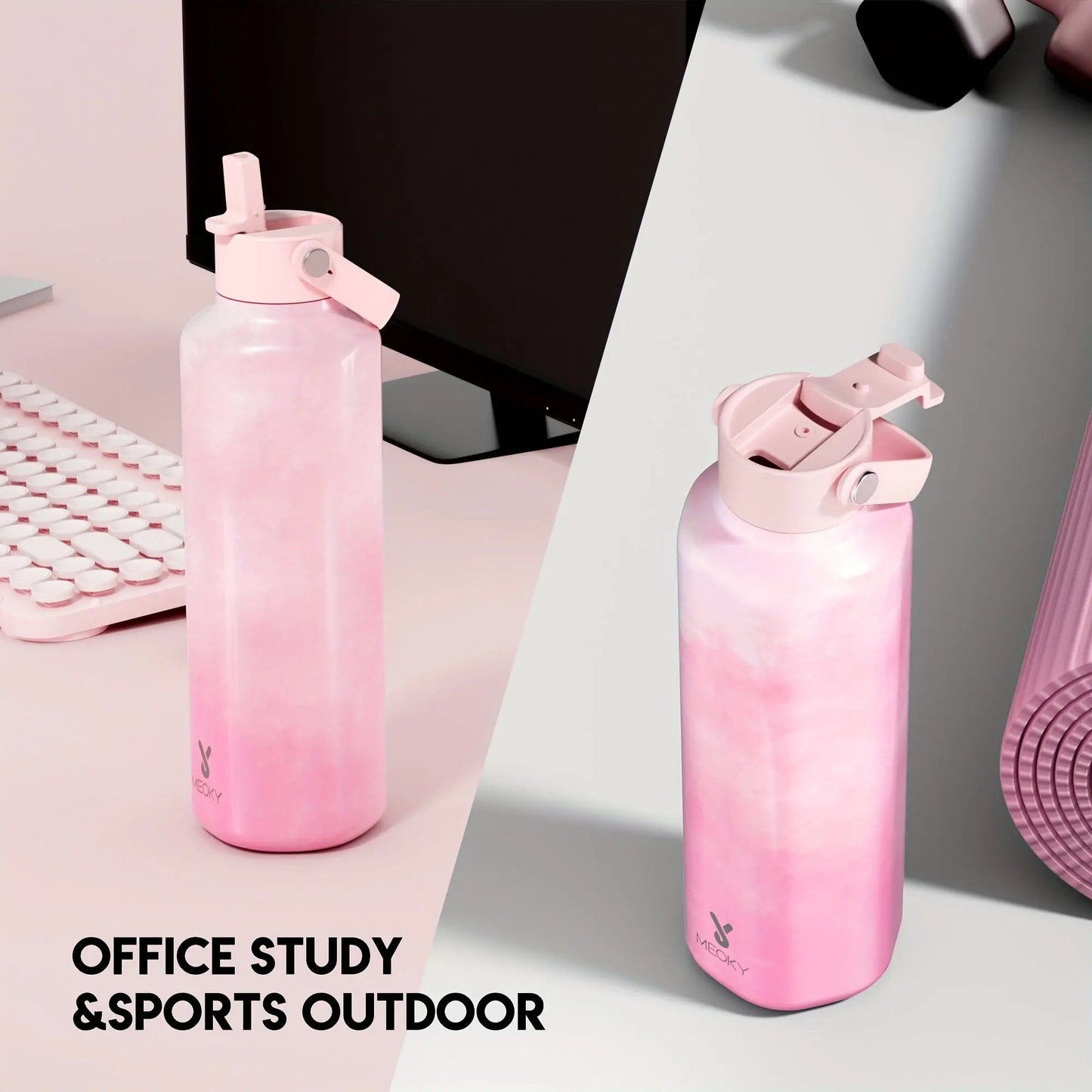Bouteille Meoky 24oz (Rose)