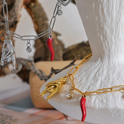 Bracelet Acier Inoxydable Pendentifs