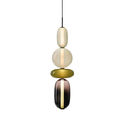Suspension en Verre Candy – Luminaire Moderne LED avec Design Coloré