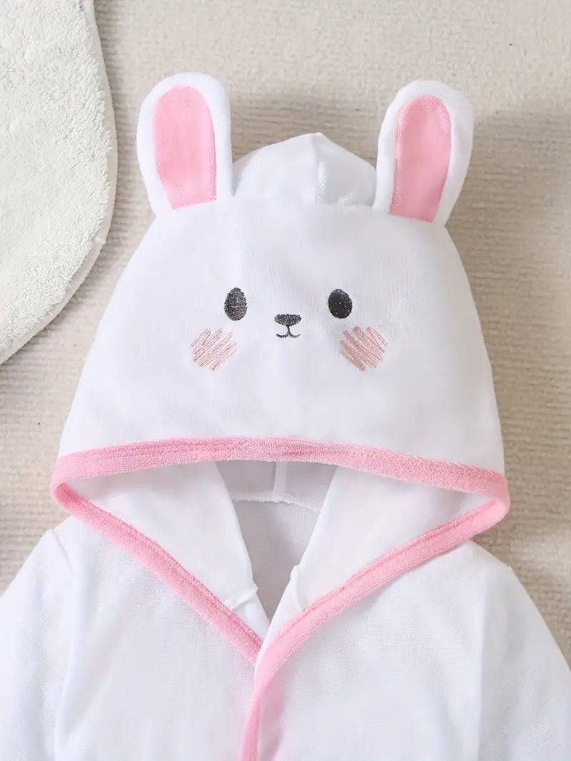 Cape de Bain Enfant à Motif Lapin
