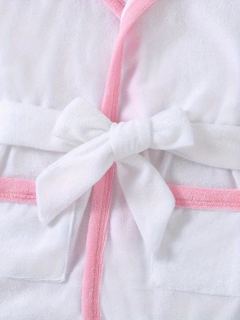 Cape de Bain Enfant à Motif Lapin