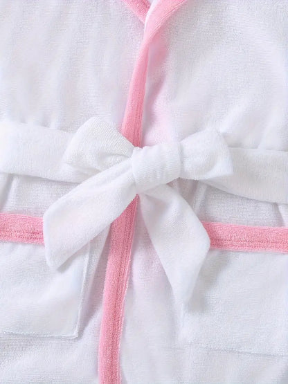 Cape de Bain Enfant à Motif Lapin