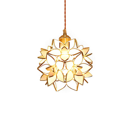 Suspension Capiz en Coquillage - Élégante Lampe en Métal et Verre pour Salon et Salle à Manger
