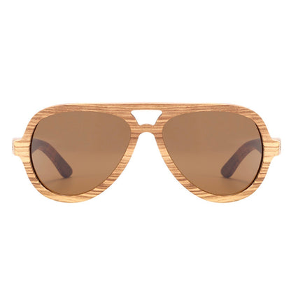 Lunette Aviateur Bois - Brun