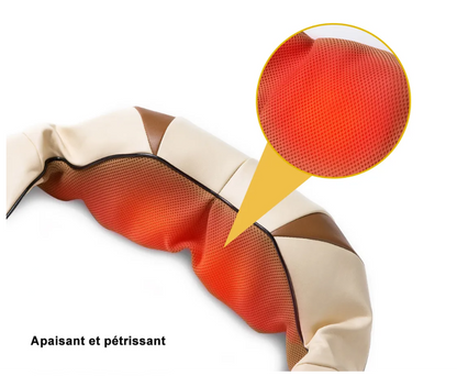 Masseur Shiatsu Chauffant Professionnel Corps Complet+ Adaptateur Voiture Offert 🎁
