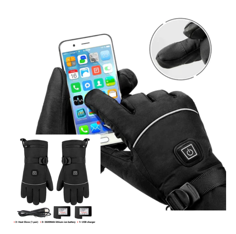 Gants Chauffants Avec 2 Batteries Offertes