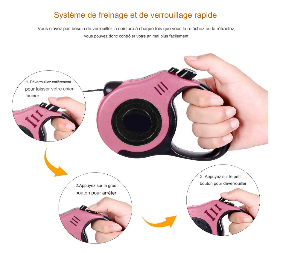 Laisse pour Chien Rétractable  FlexiWalk™