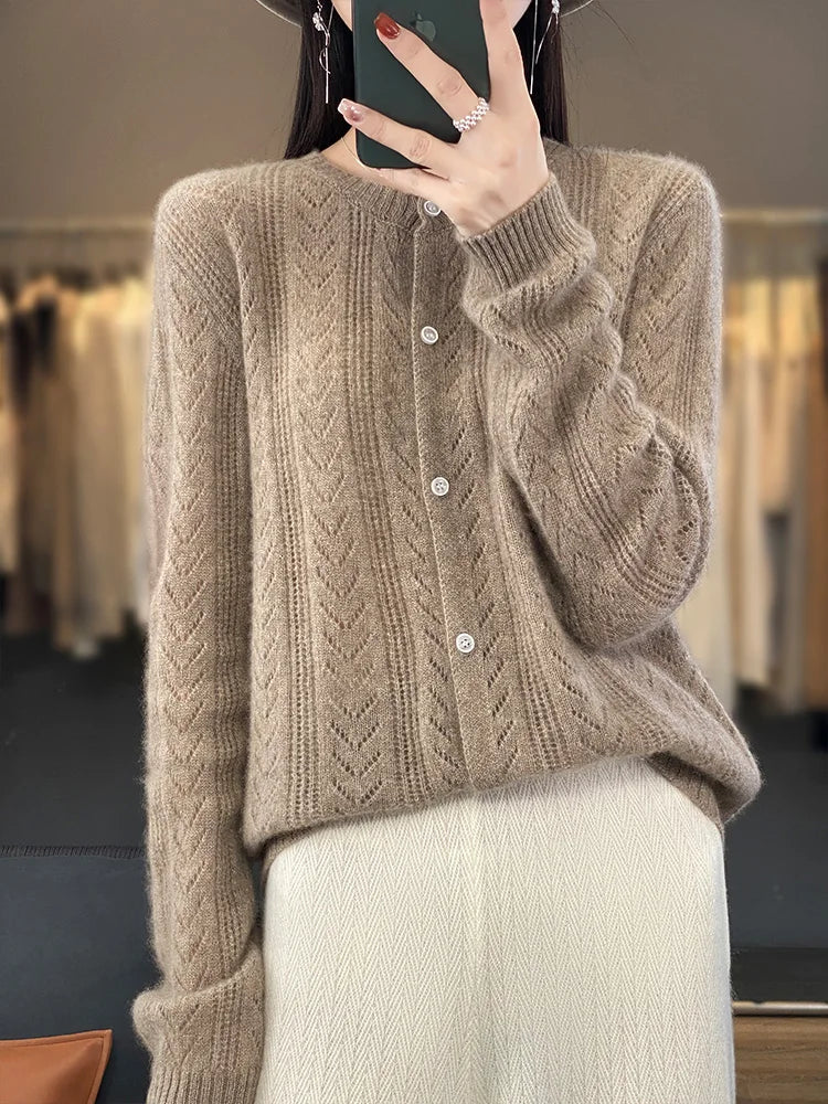 Cardigan en laine femme-Old Money