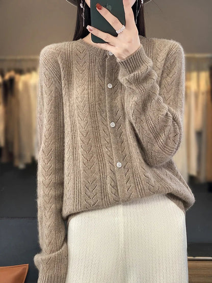 Cardigan en laine femme-Old Money