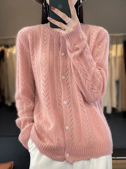 Cardigan en laine femme-Old Money