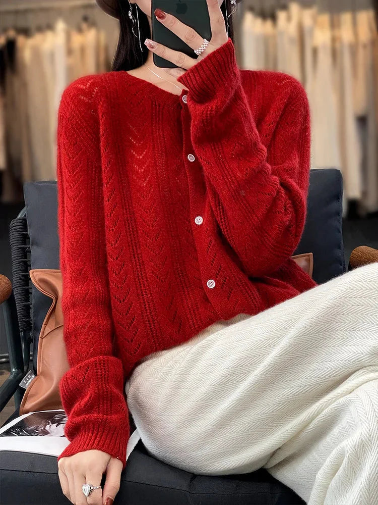 Cardigan en laine femme-Old Money