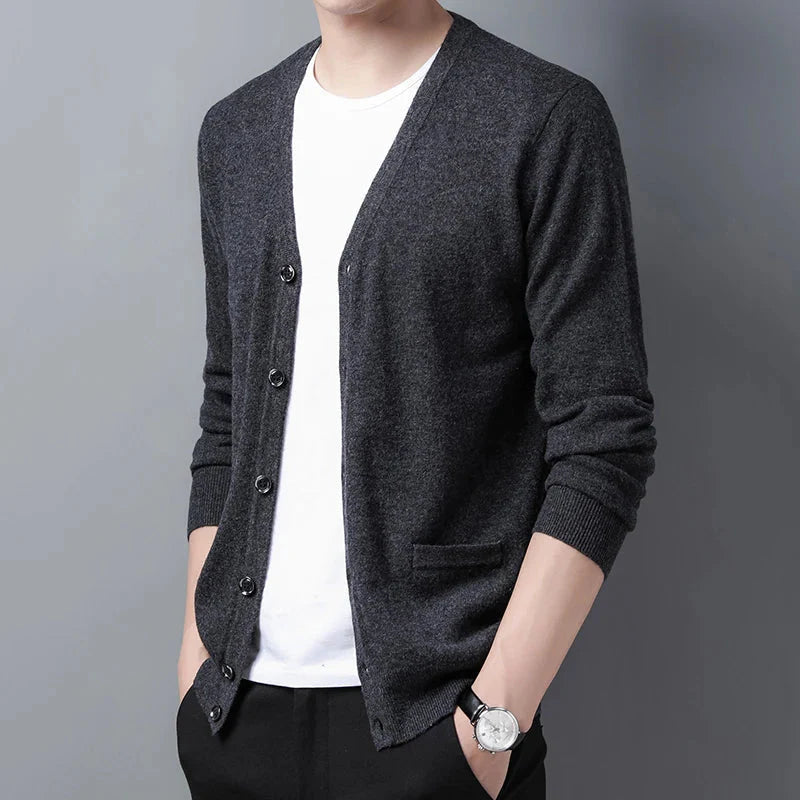 Cardigan en laine homme-Old Money