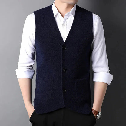 Cardigan homme sans manche-Old Money
