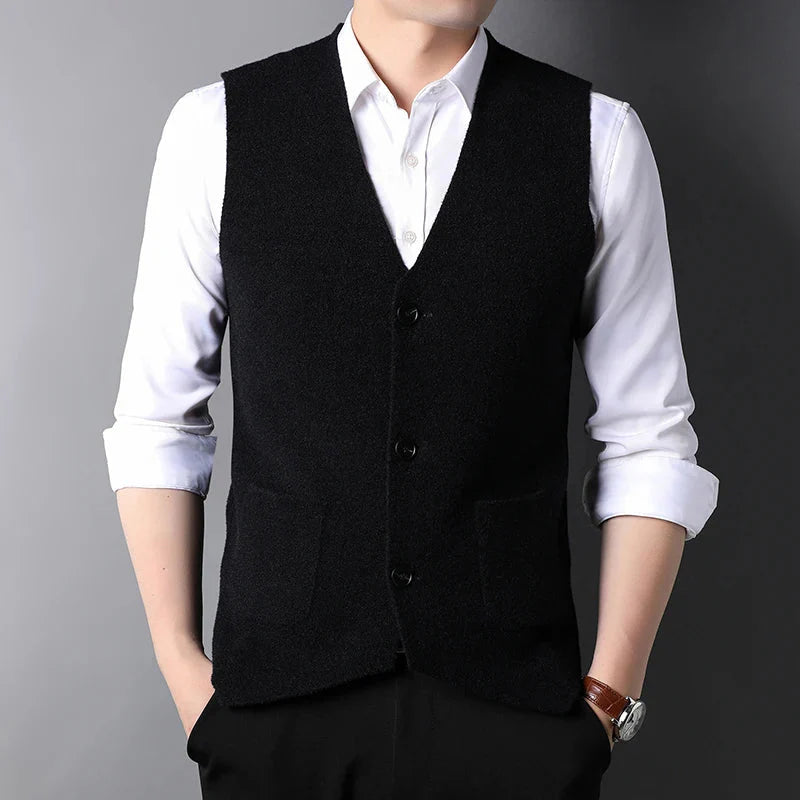 Cardigan homme sans manche-Old Money