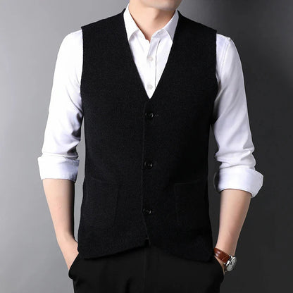 Cardigan homme sans manche-Old Money